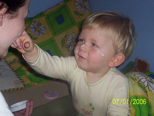 kremowanie buźki:)