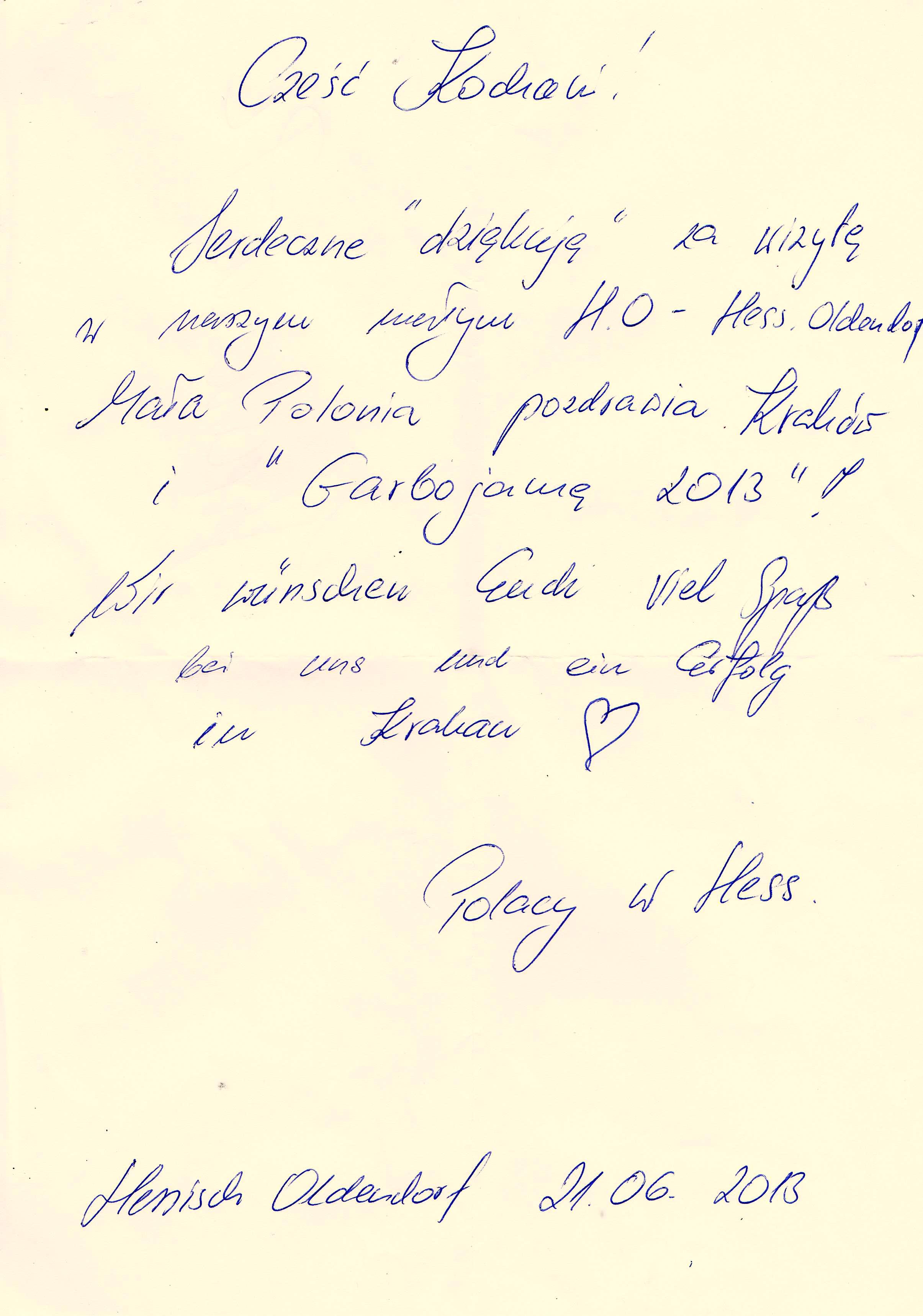 list od Polaków ;-)