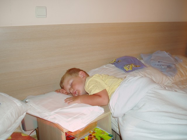 fot.Marek - Mikołajek lubi spać na twardym ;) 